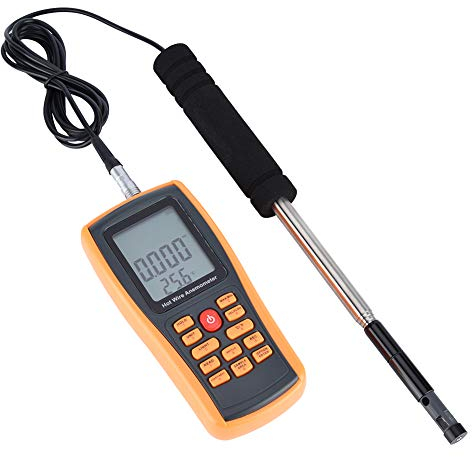 GM8903 Misuratore di temperatura della velocità del a filo caldo, anemometro LCD digitale portatile per attività all'aperto come aeromodelli, vela, surf, deltaplano, tiro