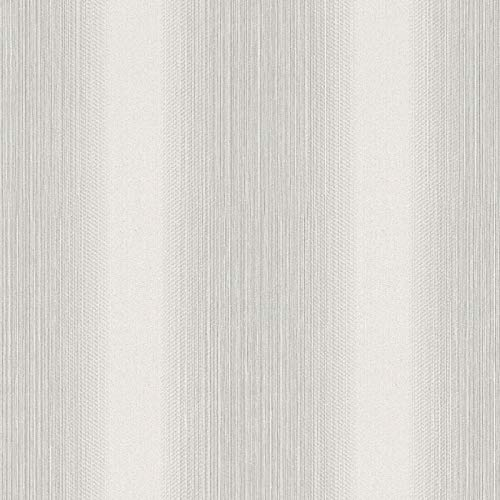 Glitzer Tapete mit Silber Effekt | Graue Tapete mit Streifen ideal für Schlafzimmer und Wohnzimmer | Glitzertapete aus Papier mit Vinyl