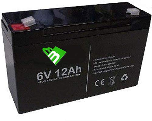 ANFEL Batteria al Piombo Ricaricabile 6V 12AH 12000mAh 151 mm x 50 mm x 95 mm per allarmi antifurti, sistemi di Sicurezza, Batterie di Ricambio per ups USV, Solar, Solarpanel