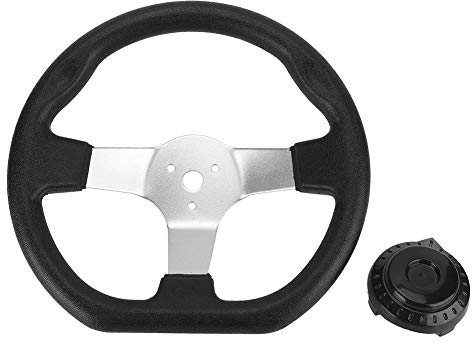 Qiilu Lenkrad, 270mm Lenkrad für Go-Kart Rennwagen Zubehör Lenkräder