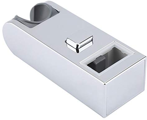 Barre de glissière de douche Pommeau de rail de douche réglable en hauteur carré Chrome plaqué 30 * 15