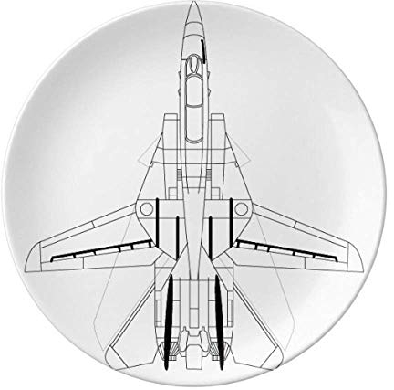Plane Lyrics Military Plate Decorative Porcelain Salver Tableware Dinner Dish