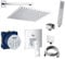 vanvilla Sistema doccia con miscelatore incasso doccia di Grohe Eurocube e doccia a pioggia vanvilla con miscelatore, soffione doccia angolare, kit doccia G15 cromo