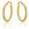 PRINS JEWELS 14 Karat 585 Gold Creolen Diamantiert Italienisch Ohrringe Gelbgold (20)