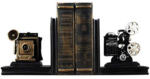 LCJQ Büro-Bücherregale Schreibtisch Bücherregal Retro Nostalgic Crafts Creative Movie Projektor Buch von Ornamente Dekoration Buch Stand Möbel Regale