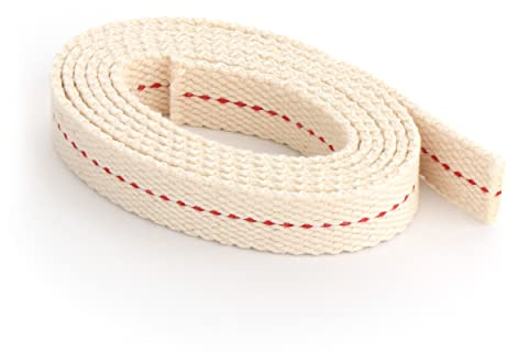 NKlaus 3 Meter Flachdocht 12,5mm 100% Natürliche Baumwolle | Für Feuerhand 275 + 276 Lampendocht flach Litzendocht für Öllampe mit gereinigtem Petroleum