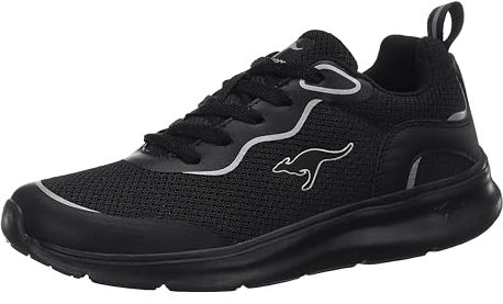 KangaROOS Damen Kj-Swing Sneaker, Jet Black/Mono, 39 EU