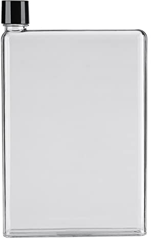 Bouteille d'eau Plate, Bouteille d'eau Mince réutilisable A5 750 ML Bouteilles de Boisson étanches/Bouteille d'eau pour Le Voyage de Gym(Blanc)