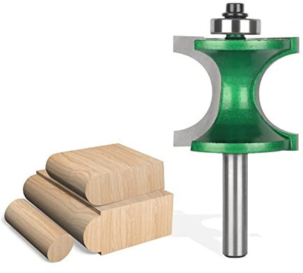 KEEBI 1pcs Bullnose Fräser, 8mm Schaft Bullnose Radius Bit Fräser Hartmetallschneider Holzbearbeitungsfräser (Cutting Edge Length : 8x40x34)