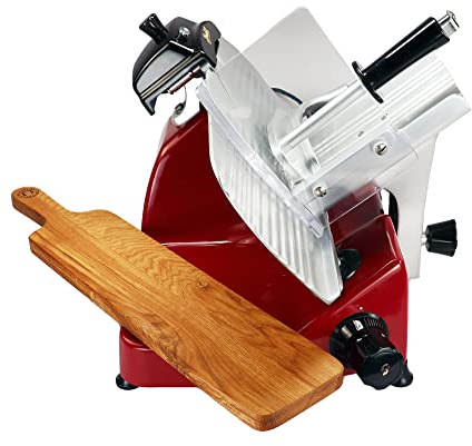 Berkel Pro Line XS 25 Trancheuse professionnelle pour votre cuisine + plateau de service 100 % fait main Rouge