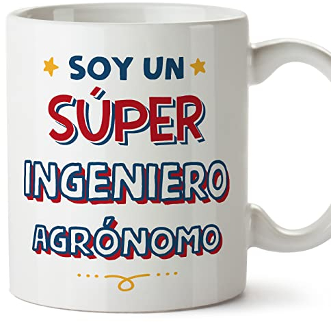 MUGFFINS Tazas para INGENIERO AGRÓNOMO hombre - En Español - Soy Súper - 11 oz / 330 ml - Regalo original y divertido