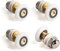 SPDYCESS Ruedas Excéntricas para Puerta de Ducha 4 Pcs, 23mm Rodamientos Mampara Ducha Recambio, para Puerta Corredera de Cristal Baño