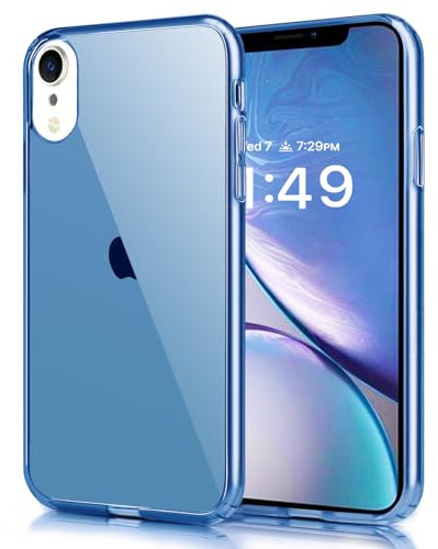 JJGoo Compatible with iPhone XR Case Clear Soft Transparent Shockproof Protective Slim Thin Bumper Phone Cover for XR, Navy Blue