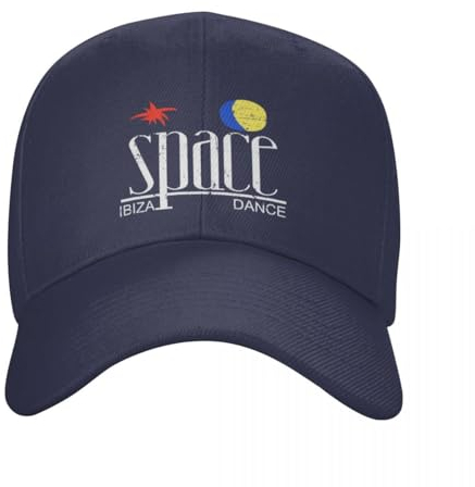 OAKITA Basecap Space Ibiza Dance: Modell 1 Vintage schwarz Legendärer Nachtclub von La French Touch Cap Baseballmütze Golf Herrenmütze Damen