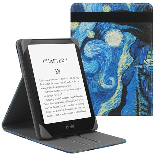 HoYiXi Custodia per 7 Kindle Paperwhite/Colorsoft 2024,verticale Flip Stand Cover compatibile con 6-6.8 E-Book Reader Paperwhite Kobo Tolino Ebook Pocketbook Ereader- cielo stellato