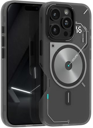 Aulumu A16 für iPhone 16 Pro hülle Magnetische Thermohülle | IMD-Technologie | Kompatibel mit Magsafe | Durchscheinendes Grau