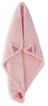 Legami - Turbante per Capelli Love My Hair, Asciugatura Rapida, in Microfibra, Super Assorbente, Morbido, Anti-Crespo, Asciugamano per Capelli Donna, Chiusura con Bottone, Tema Kitty