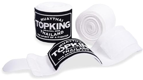 TopKing Boxing Muay Thai Handbandagen, Weiß
