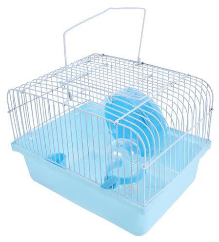 BESPORTBLE Cage De Transport pour Hamster Accessoires Colorés pour Petits Animaux Design Spacieux Et Multifonction Idéale pour Manger Dormir Et Jouer Bleu