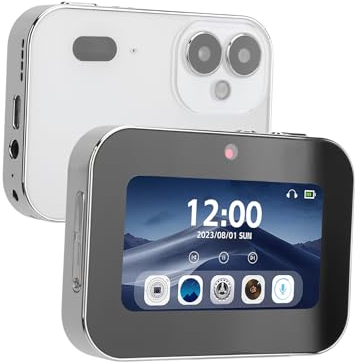 Digitalkamera, 4K 64 MP Videokamera mit 3 Zoll Touchscreen, DREI HD Objektiven, 16X Touch Zoom, Nachtsicht, Lautsprecher, Blitz, Vlogging Kamera für Live Übertragung, Reisen