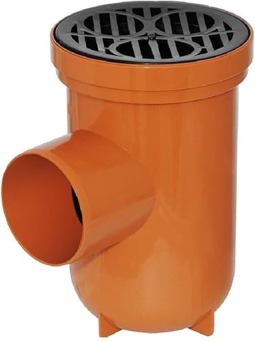 110mm Orange Underground Pipe Fittings – Push Fit Single Entry Standard Bottle Gully, Drainage Pipe Connection for Underground Orange Fittings
