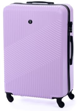BERTOO Milano Reisekoffer mit Rollen - 99 Liter Hartschalenkoffer XXL mit Abnehmbaren Rollen - Strapazierfähige ABS Hartschale - 2 Stufiger Teleskopgriff - Zahlenschloss Koffer - 75x49x29 cm – Lila