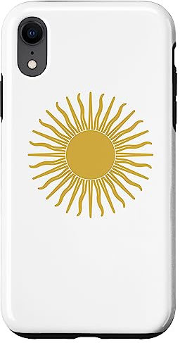 Custodia per iPhone XR Sol de Mayo Sole Dorato Bianco