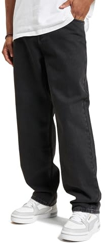 DEF Jeans Herren Loose Fit Jeans Schwarz 34
