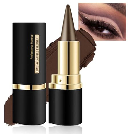 Eyeliner Wasserfest, Schnell Trocknender Eyeliner Stift Gel Braun, Pigmentiert & Wischfester Lidschatten, Brown Kajalstift für den idealen Lidstrich Ein Alltägliches Lang Anhaltendes Augen Makeup