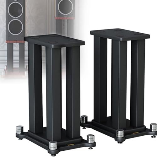 Floor Standing Speaker Stand 2 Pack for Surround Sound and Bookshelf Speakers 60cm Tall Enhance Audio Quality and Stability