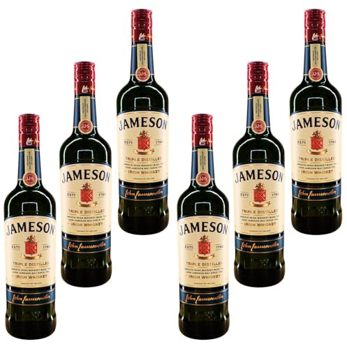6 x Jameson Original 0,7 l 40% Triple Distilled Irish Whiskey + 1 x original Jameson Mütze by Reichelts