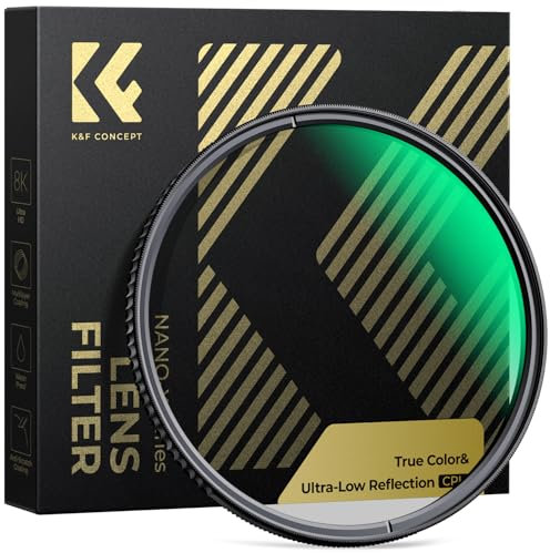 K&F CONCEPT 2-IN-1 Filter 46mm True Color Polfilter & Ultra-niedrige Reflexion Polfilter, Optisches Glas mit Multi-Nano-Beschichtung (Nano-Xcel)