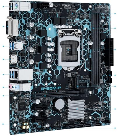 Placa Base para Juegos Placa Base Fit For ASUS B460M-P B460 LGA 1200 for CPU i7-10700 i5-10400 i9-10900 DDR4 PCI-E X16 M.2 HDMI Micro ATX