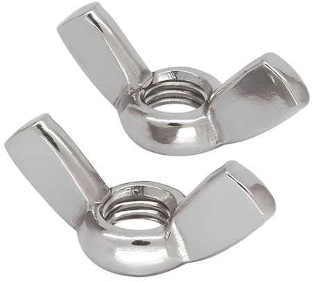 ZEVONDA 10 Stück Flügelmutter M5 - Hochwertige Schmetterlingsmutter Edelstahl Flügelmutter Handfestiger Wing Nut Hand Schraub Flügelmuttern ideal für Möbel Geräte DIY Industrieanwendungen