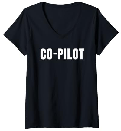 Damen Co-Pilot T-Shirt mit V-Ausschnitt