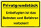 Schild Privatgrundstück Hinweisschild 300x200 mm gelb,stabile Aluminiumverbundplatte 3mm stark - inkl. 4 Eckbohrungen