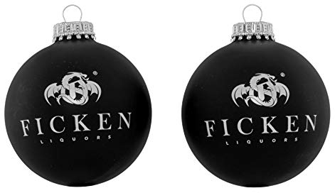 FICKEN Christbaumkugel 2er Set (Schwarz)