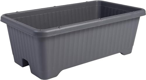 Iris Ohyama, Pot pour Plantes jardinière aérienne avec système de Drainage de l'eau pour Le Jardinage - Air Vegetable Planter 730, Gris