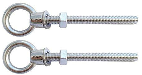 Anneaux tige filetée inox A4 (Lot de 2) M10 mm Longueur 100mm inox A4 Piton accroche garde corps