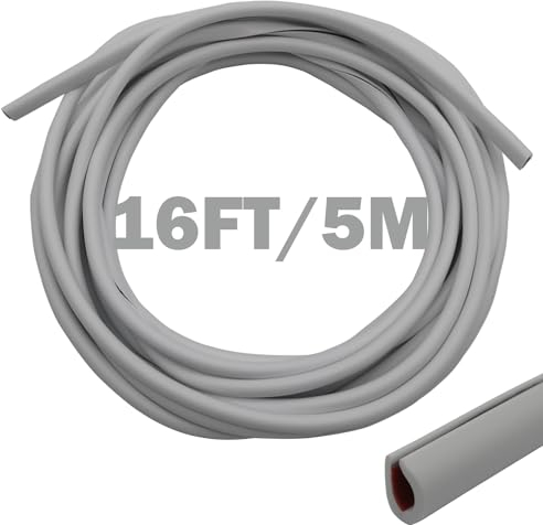 Car edge Protector Strip, CTRICALVER 5M Gray Car door seal protector U-shaped car protection door edge protector, Fit for SUV Sedan MPV and Most Models