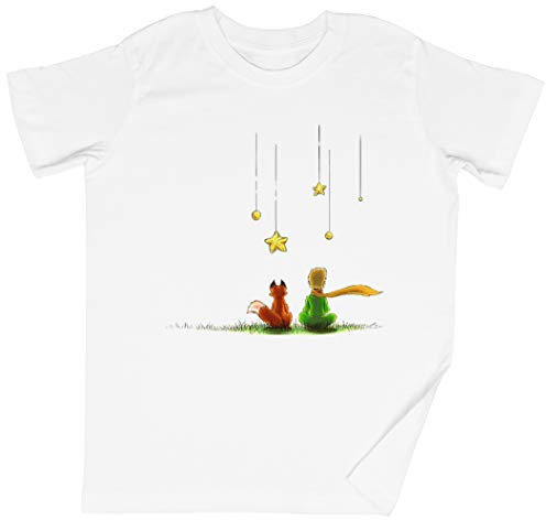 Le Petit Prince Blanc Garçons Enfant Filles T-Shirt Unisexe Taille XS White Kid's Boys Girls Tee Size XS