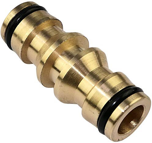 AERZETIX - Acoplador racor 1/2'' macho para manguera de riego - doble conector/intermedio rápido para mangueras de jardín - acero latón - C47460