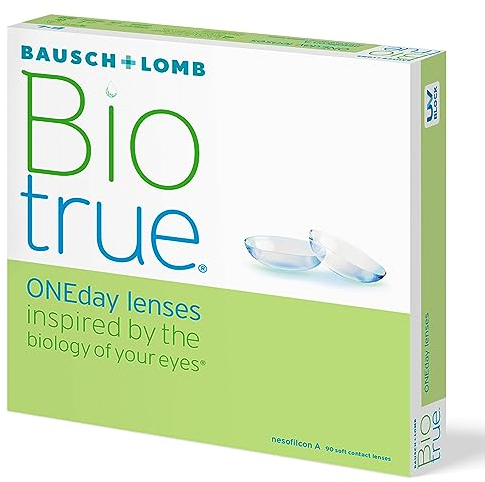 Bausch + Lomb Biotrue ONEday Tageslinsen, sphärische Kontaktlinsen, weich, 90 Stück/BC 8.6 mm/DIA 14.2 mm / -2.00 Dioptrien