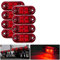 Jutta 4/8/12pc Größe Begrenzungsleuchte, 12/24V IP65 Rot LED Seitenmarkierungsblinker Lampe Universal für LKW Anhänger Van Caravan LKW Auto Bus Boot (8)