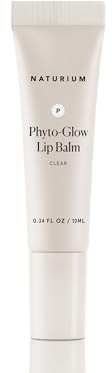 Naturium Phyto-Glow Lip Balm, Hydrating Lip Care with a Glossy Finish, 0.34 oz Clear