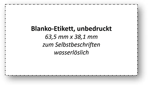 Hygiene Netzwerk Etikett blanko | 70x35mm auf einer Rolle (lose Rolle) | 500 Label | wasserlöslich | selbstklebend | Kennzeichnung Boxen | Aufkleber | Haushaltsetiketten | Beschriftung