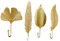 4 Stück Kleiderhaken Gold, Kleiderhaken Wand Handtuchhaken Vintage Blatt Garderobenhaken Wandhaken dekorative Haken Blattform Metall Kleiderhaken, Gartenhaken Dekorativen Haken für Badezimmer Küche