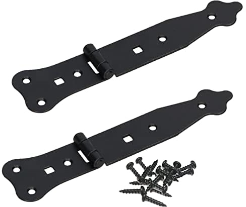 KOTARBAU® 2er Set Ladenband 220 mm Schmal Torscharnier Stilvolles Türband von Höchster Qualität Werfgehänge Kreuzgehänge Gartentorband