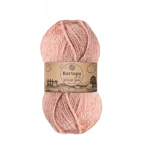 Kartopu Melange-Wolle, Wollstrickseil (4 Knäuel), je Knäuel (Knäuel), 100 g, sehr weich und verleiht Ihren Strickstücken ein erstaunliches wolliges Gefühl (Güteklasse Pink 9003)