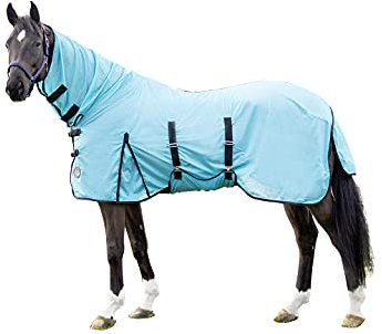 HKM Rain Pferdedecken Dunkelblau/Grau 165